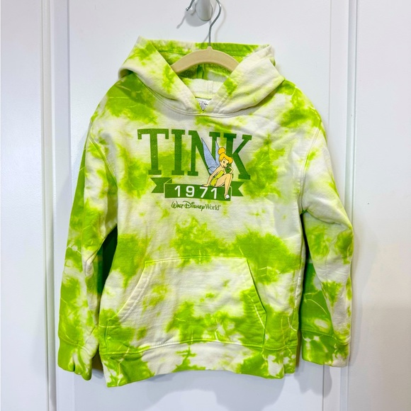 Disney Other - DISNEY TINKERBELL GLITTER HOODED SWEATSHIRT